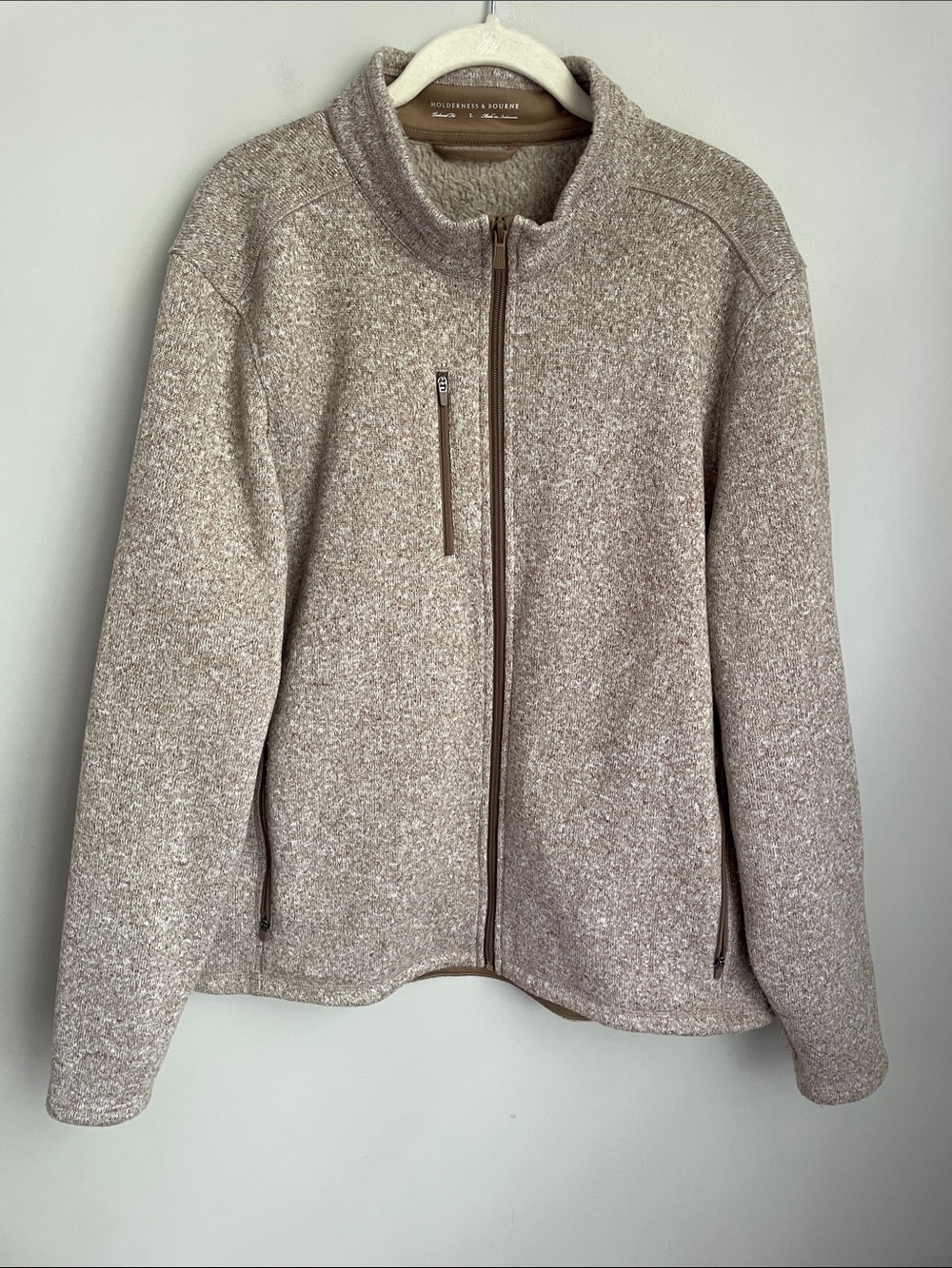 Holderness & Bourne Tailored Fit The Ashby Jacket Fleece Lined Full Zip Large